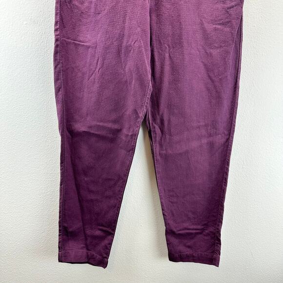 Gudrun Sjoden Cotton Pants Elastic Waist Plum Purple Small - Picture 5 of 14